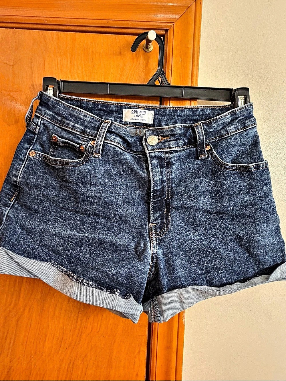 Levi's Denizen from Levi's High-Rise Shorts High-Rise Denim Shorts in Blue Like